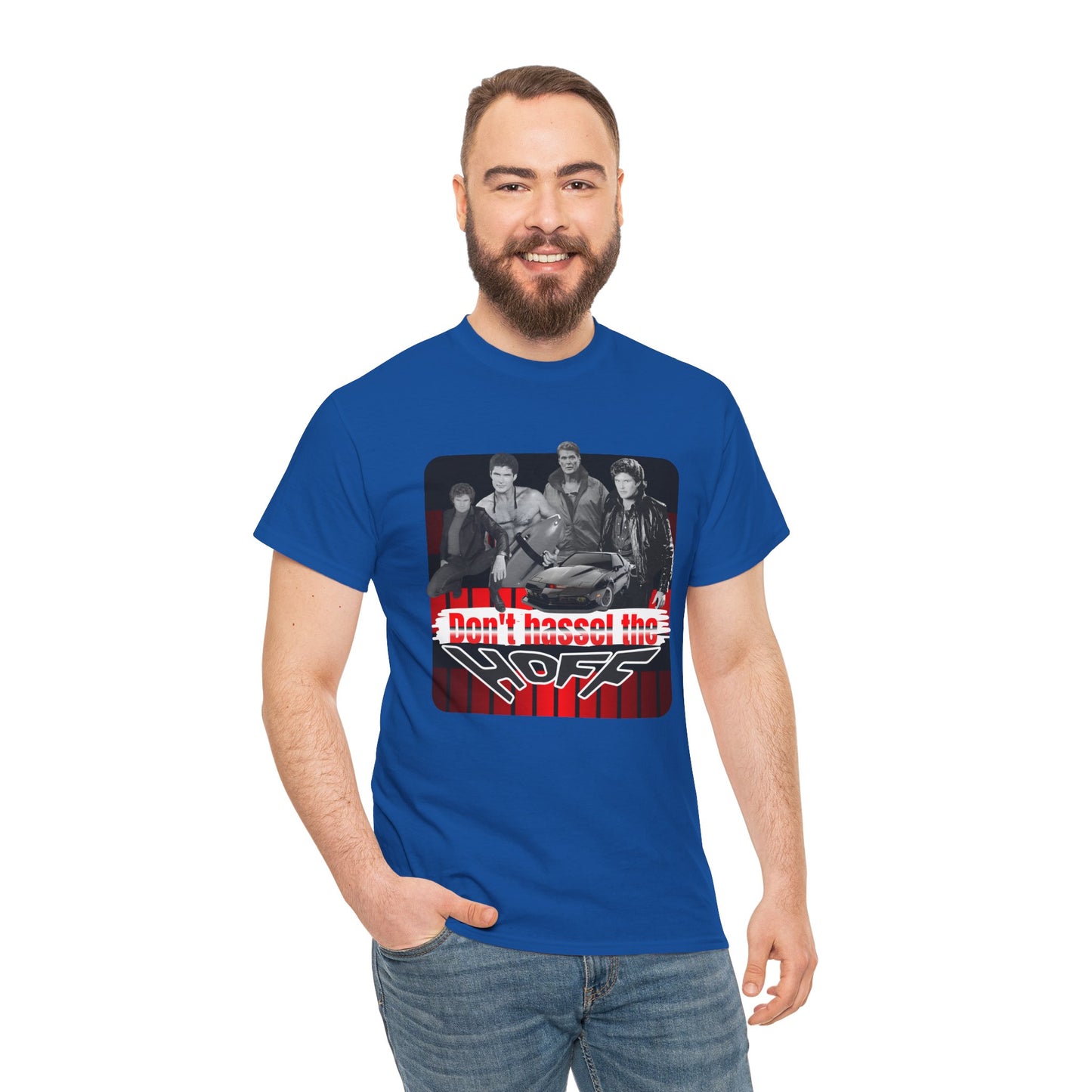 Don't Hassel the Hoff Unisex Heavy Cotton Tee | Retro Humor Shirt for Fans