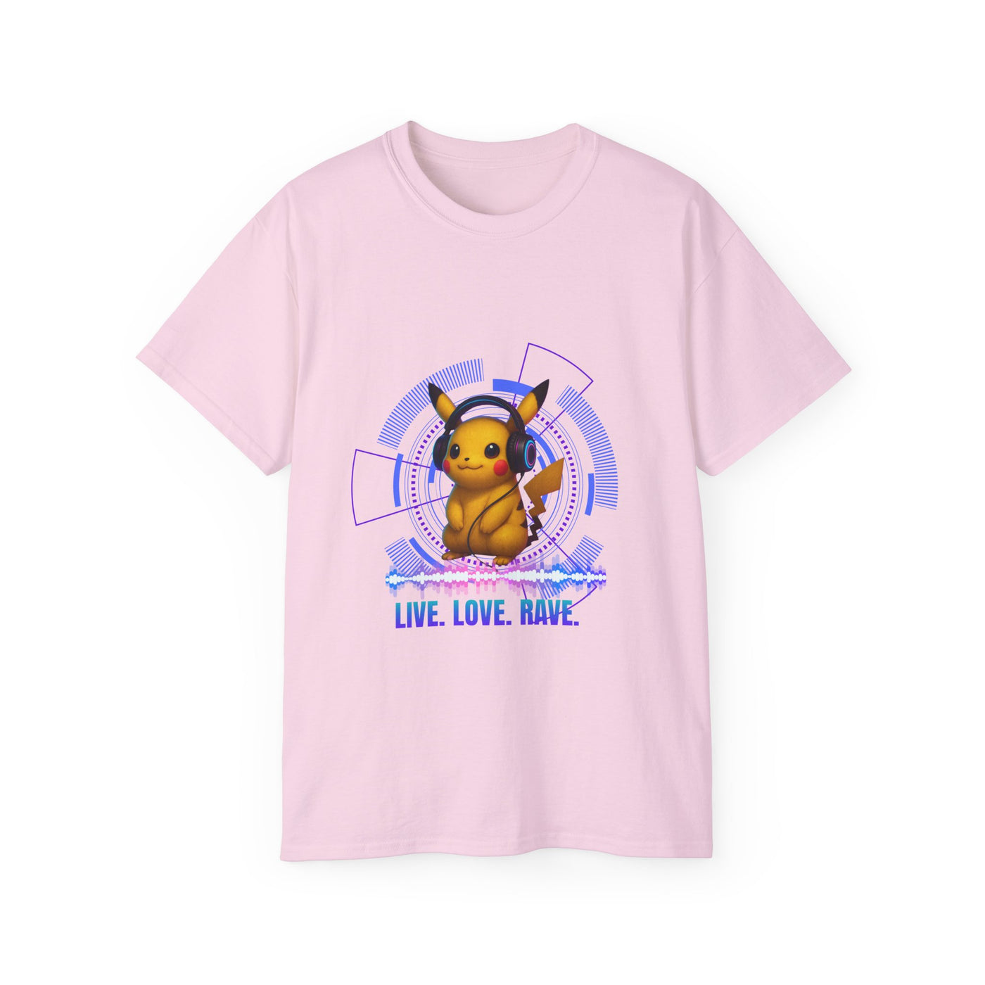 Rave T-Shirt, Fun Music Shirt, Live Love Rave - Techno - Pokemon