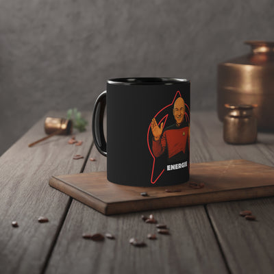 Starfleet Captain Mug - Energize Your Morning, Perfect Gift for Star Trek Fans, Black and White Accent Coffee Cup, Geeky Merchandise, [...]