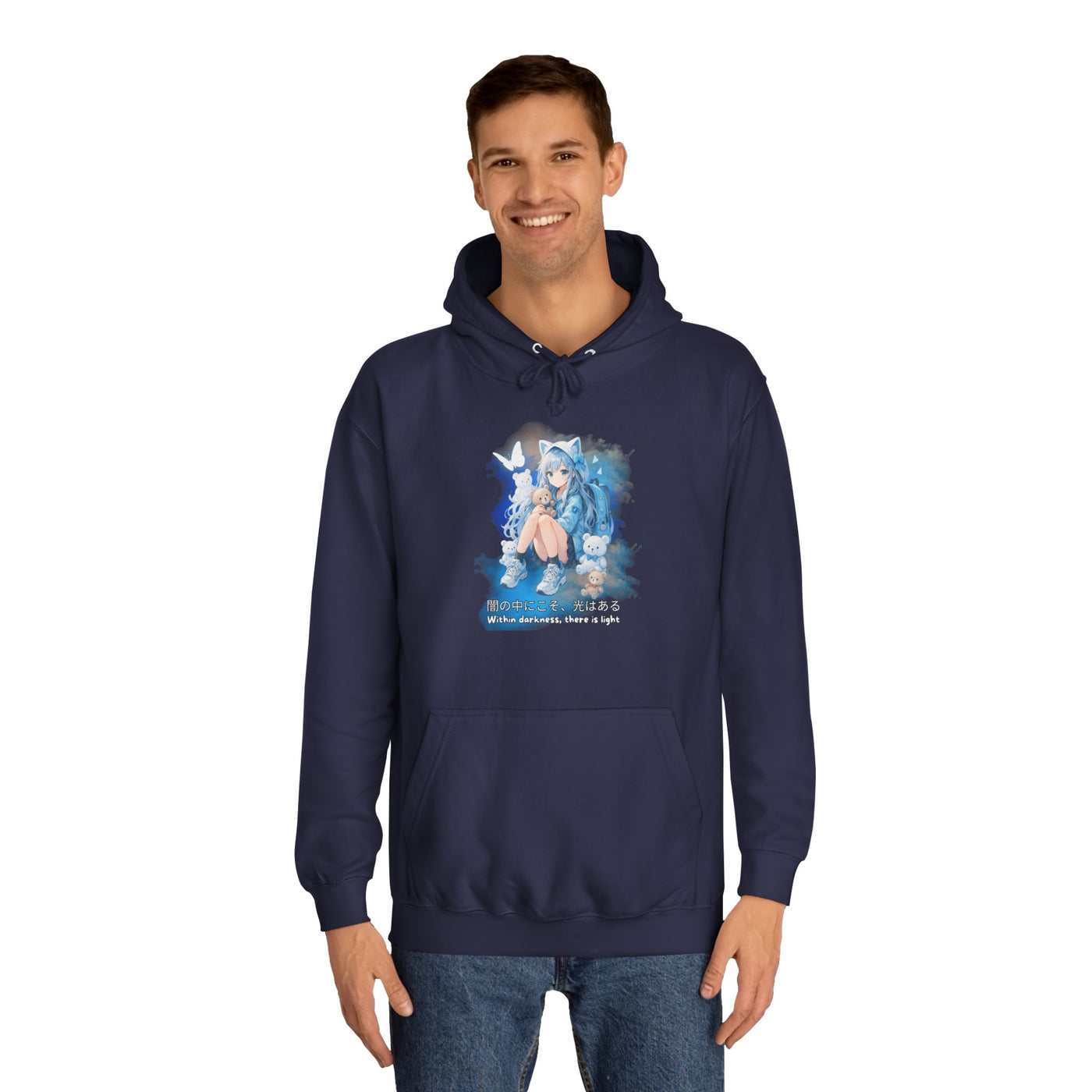 Hoodie, Anime Sweatshirt "Within darkness there is a light"
