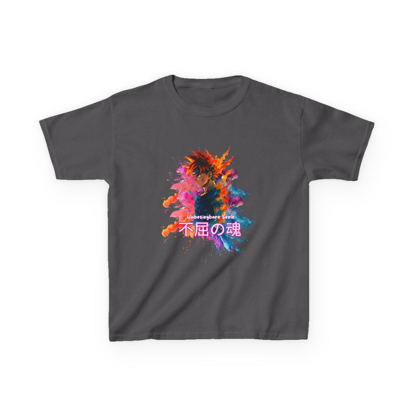 "unbesiegbare Seele" Vibrant Kids Jersey Tank Top - Colorful Anime Design