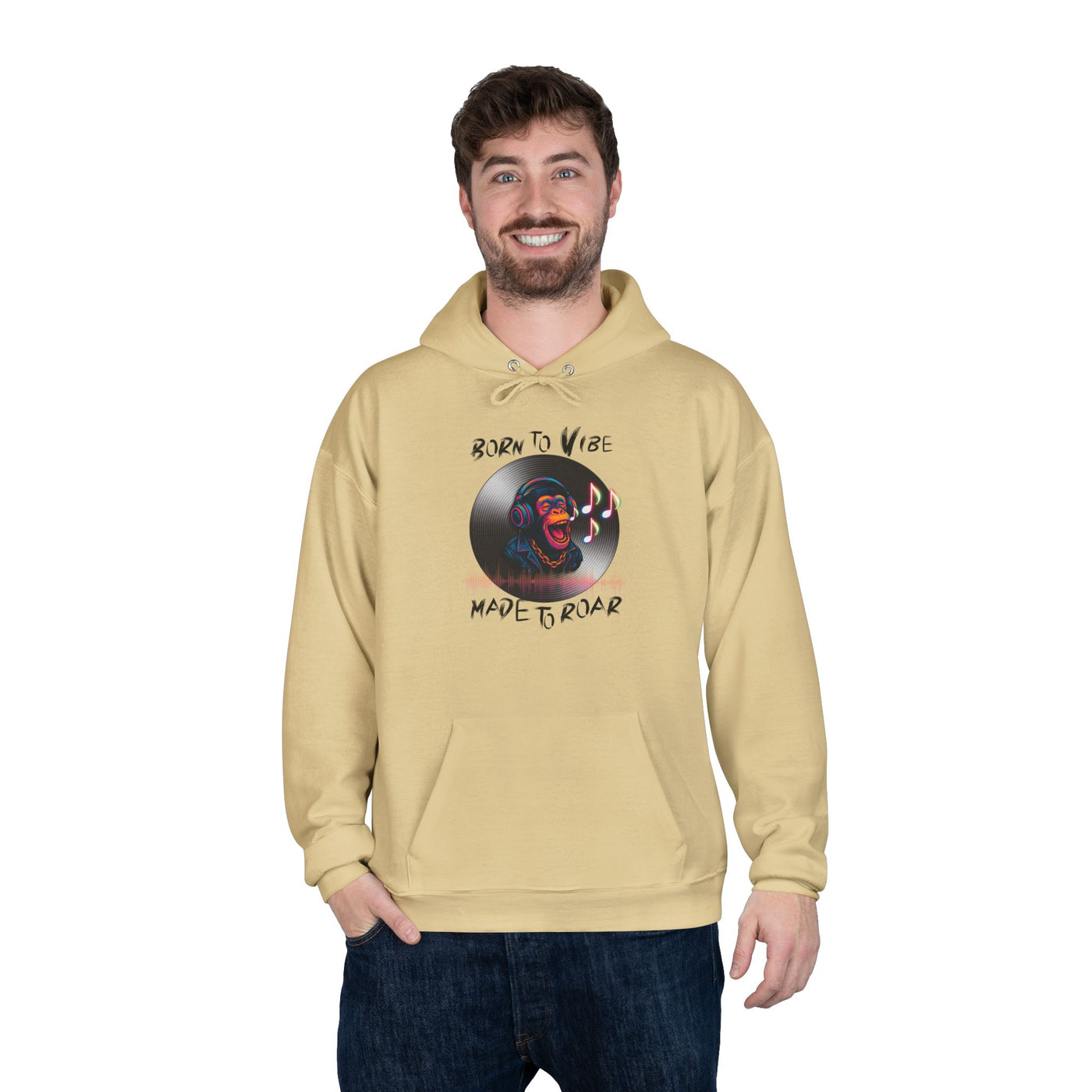 Born to Vibe Hoodie - cool monkey design / Monkey