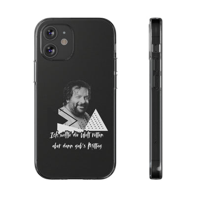 Handyhülle Unique Phone Cover, Ich wollte die Welt retten, dann gabs Mittag