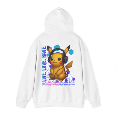 Rave Hoddie, Live Love Rave - Techno - Pokemon