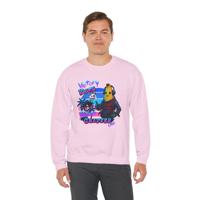 Victory Fortnite Vibes Banana Crewneck Sweatshirt - Unisex Heavy Blend