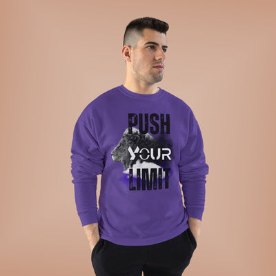 Motivational Lion Sweatshirt - Push Your Limit - Unisex EcoSmart