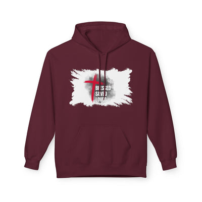 Faith-Inspired Hoodie: Blessed, Saved, Loved - Christian JESUS