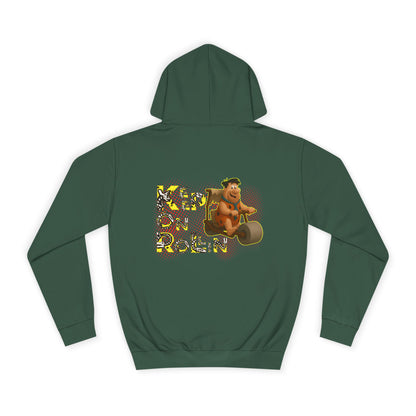 'Keep On Rollin' Design Unisex College Hoodie Flintstones Feuerstein