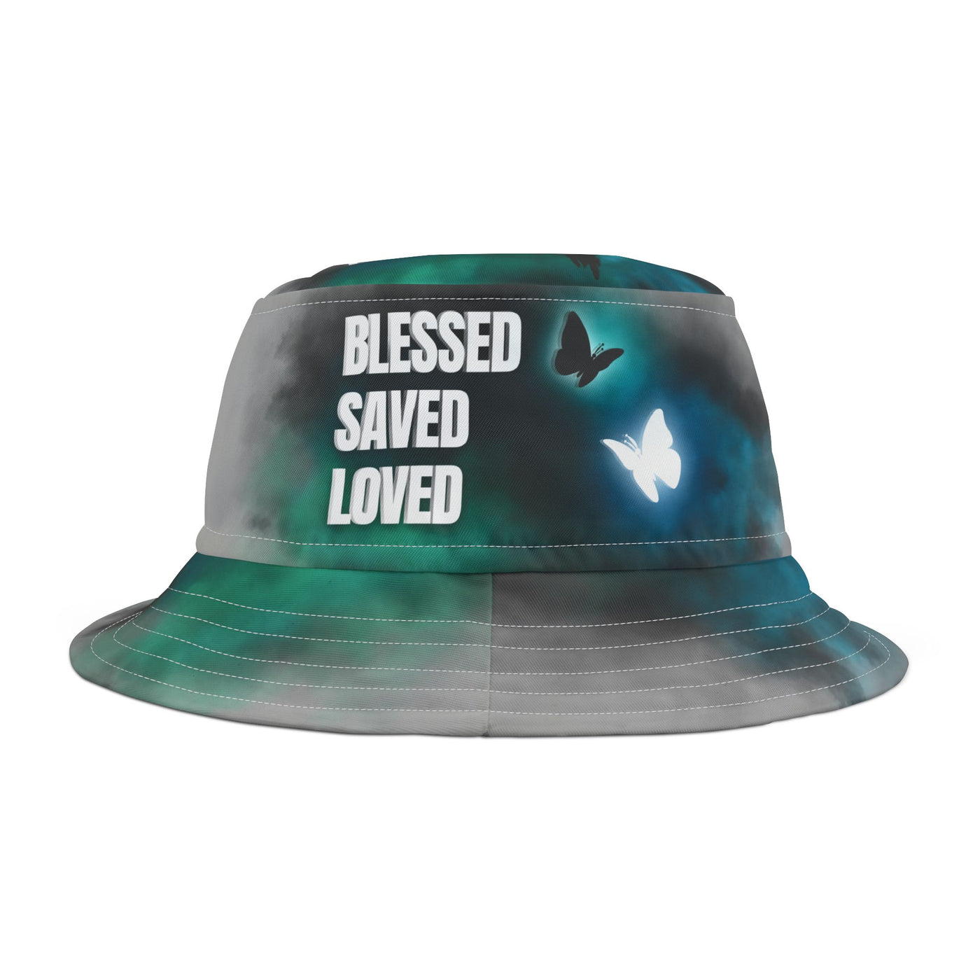Blessed Saved Loved - Christian - Christlich - Jesus - Gott Hat- Fischerhut