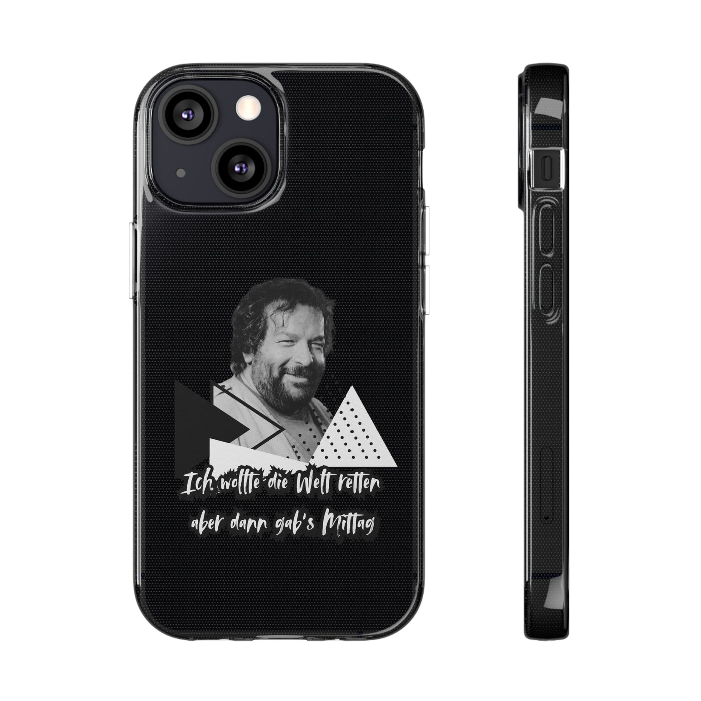 Handyhülle Unique Phone Cover, Ich wollte die Welt retten, dann gabs Mittag