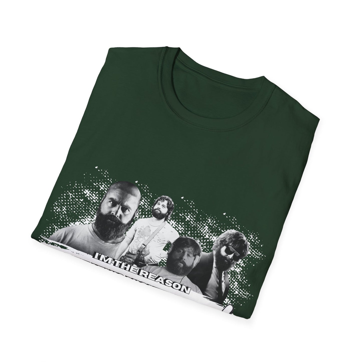 I am the reason why this night...Retro Graphic Unisex Softstyle T-Shirt - Hangover Alan