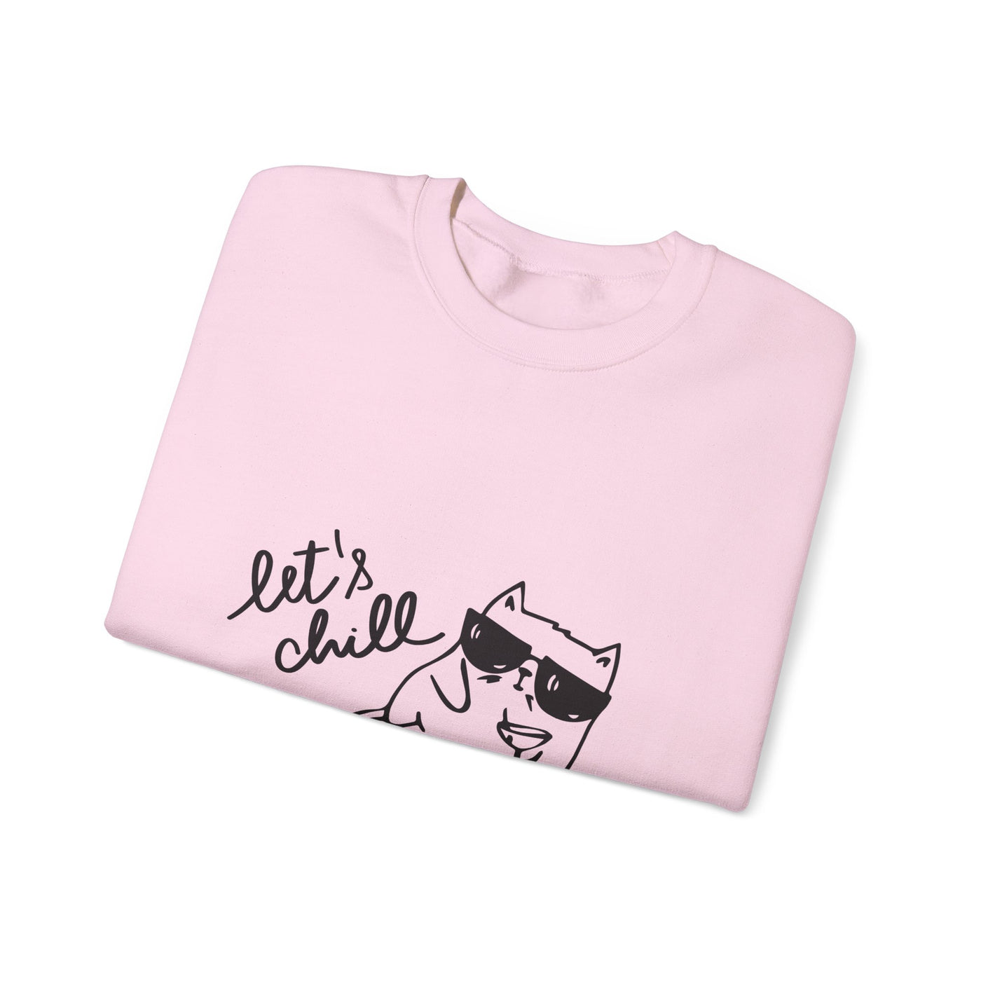 Let's Chill Cat Sweatshirt - Unisex Garment-Dyed Pullover for Cozy Days