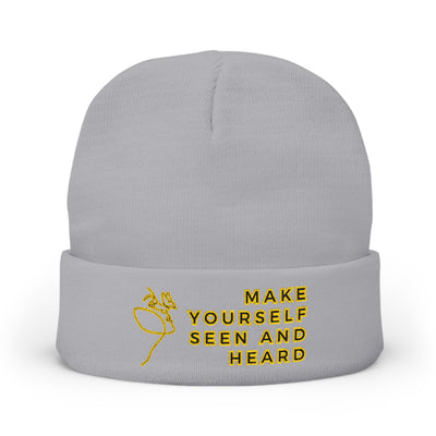 Make yourself seen and heard - Beanie, Knit Beanie, Custom Beanie Hat