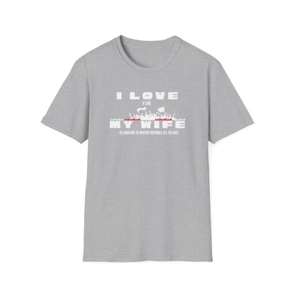 Minimalist Red Graphic Unisex T-Shirt - I love my wife
