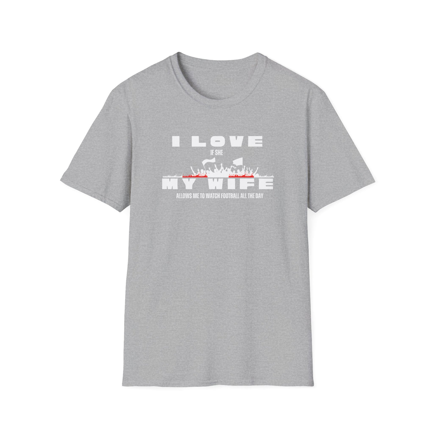 Minimalist Red Graphic Unisex T-Shirt - I love my wife 
