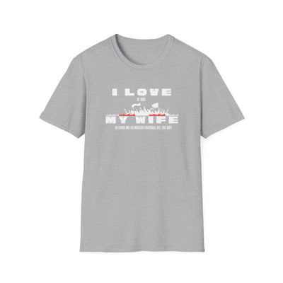 Minimalist Red Graphic Unisex T-Shirt - I love my wife 