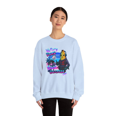 Victory Fortnite Vibes Banana Crewneck Sweatshirt - Unisex Heavy Blend