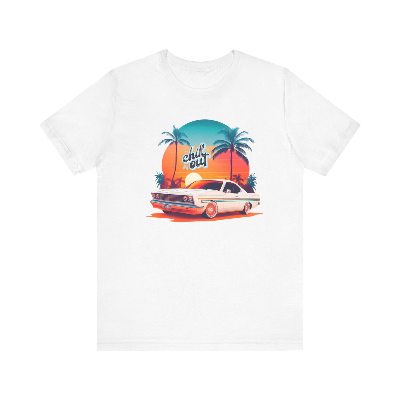Chill Out Retro Car Tee - Unisex Jersey Short Sleeve Shirt