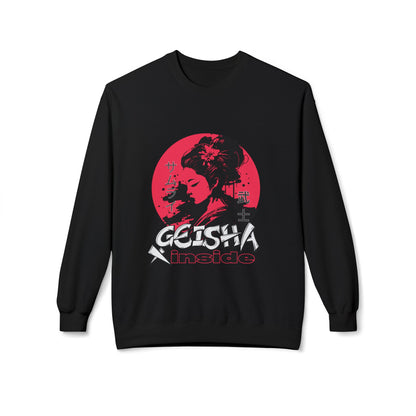 Unisex "Geisha Inside"Fleece Sweatshirt, Cozy