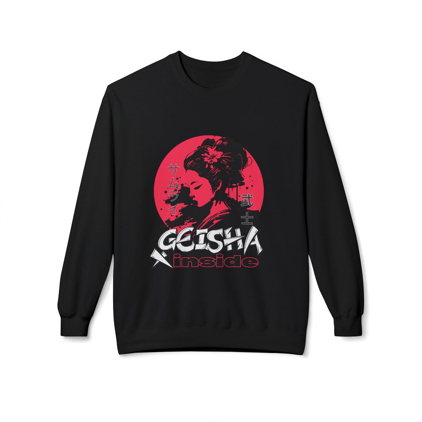 Unisex "Geisha Inside" Fleece Sweatshirt, Cozy