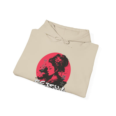 "Geisha Inside"Fleece Hoodie, Cozy