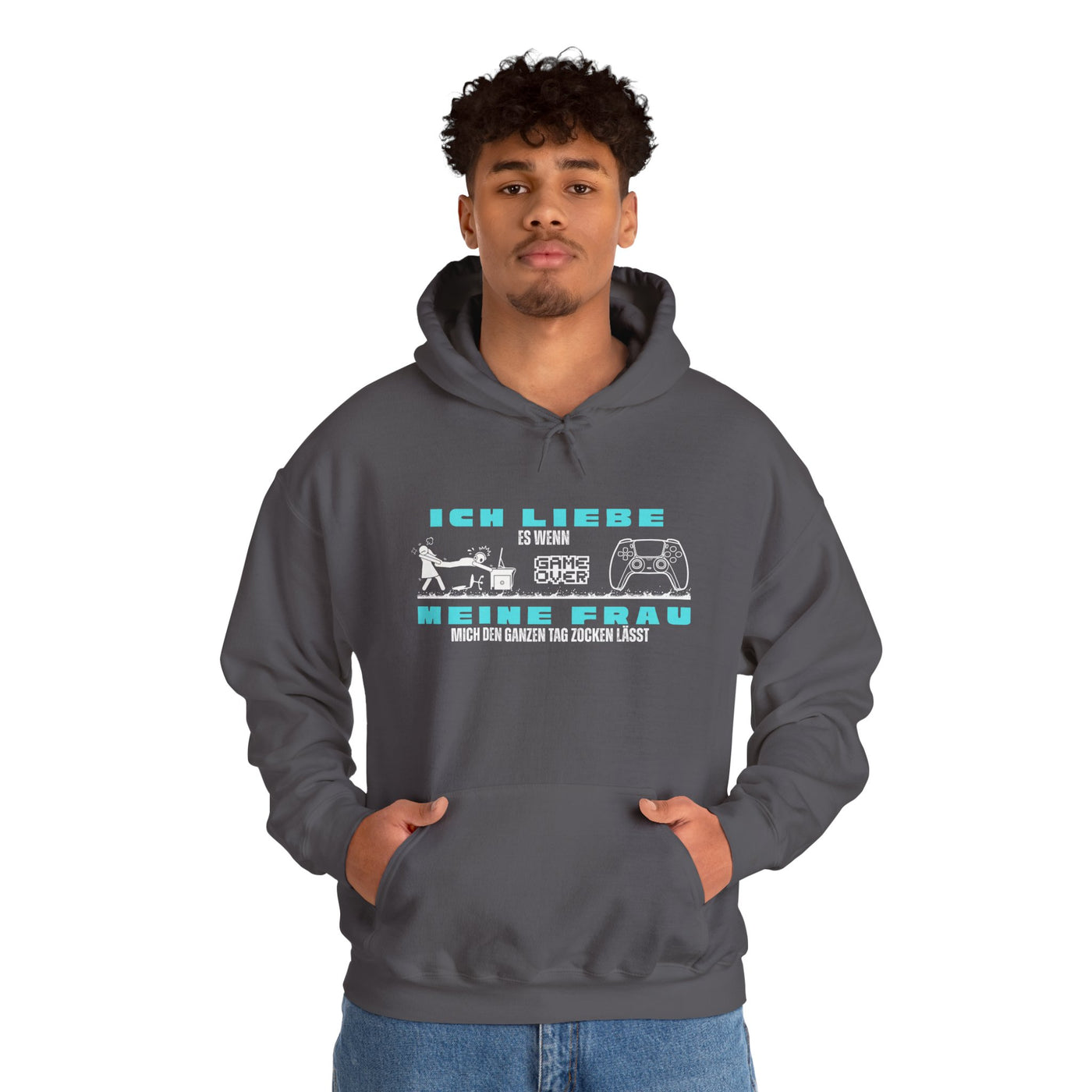 Gaming Love Unisex Hooded Sweatshirt - "Ich Liebe Es Wenn Meine Frau"