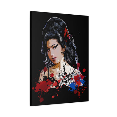 Amy Winehouse Art Canvas - Stretched Wall Decor with Signature