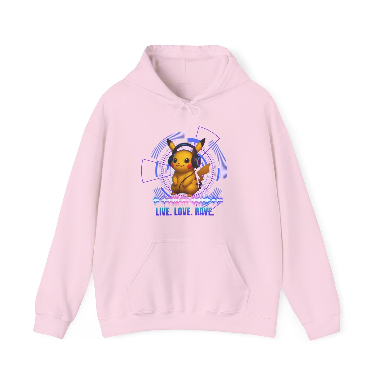 Rave Hoddie, Live Love Rave - Techno - Pokemon