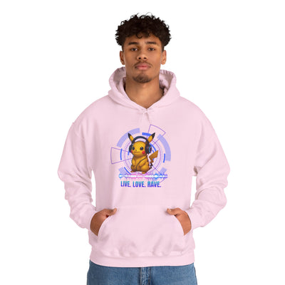Rave Hoddie, Live Love Rave - Techno - Pokemon