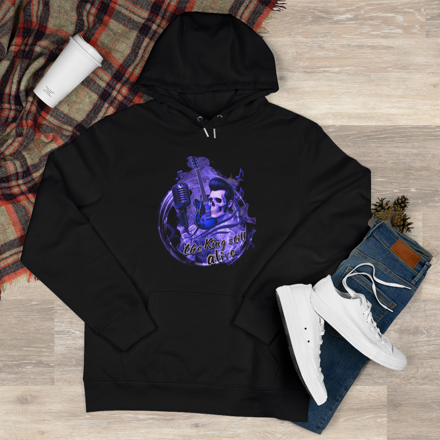 Rock 'n' Roll King Hooded Sweatshirt - 'The King Still Alive' Graphic