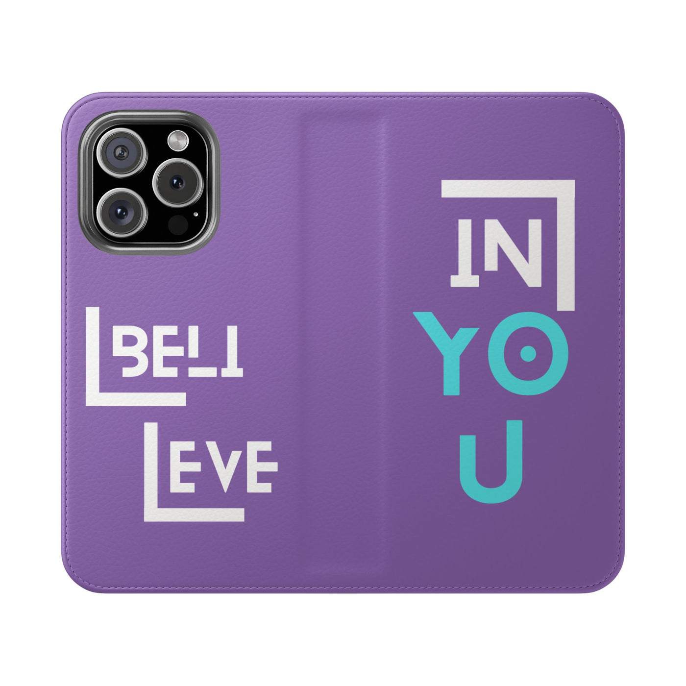 Handyhülle - inspirational Flip Case - 'Believe in You' Phone Cover