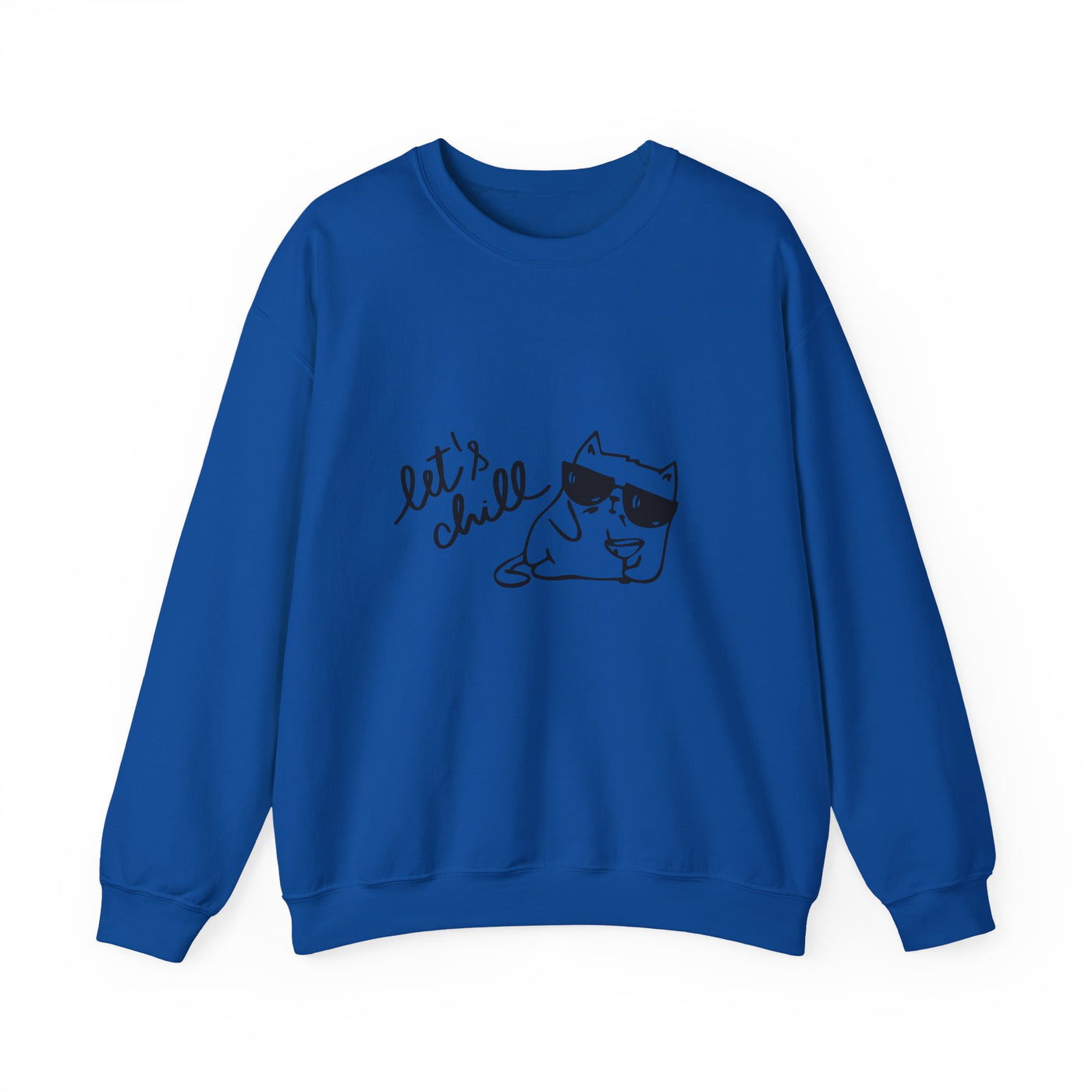 Let's Chill Cat Sweatshirt - Unisex Garment-Dyed Pullover for Cozy Days