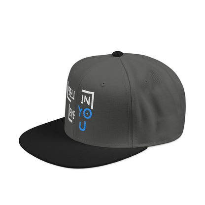 Motivational Snapback Hat - "Believe in You" Embroidery