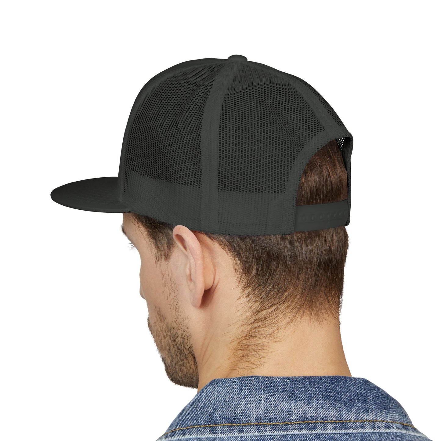 Embroidered 5 Panel Trucker Cap - Fake it til you make it