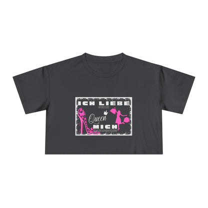 Ich liebe shoppe "Shopping Queen" Crop Tee  copped Shirt