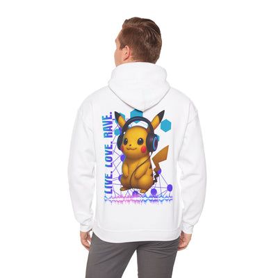 Rave Hoddie, Live Love Rave - Techno - Pokemon