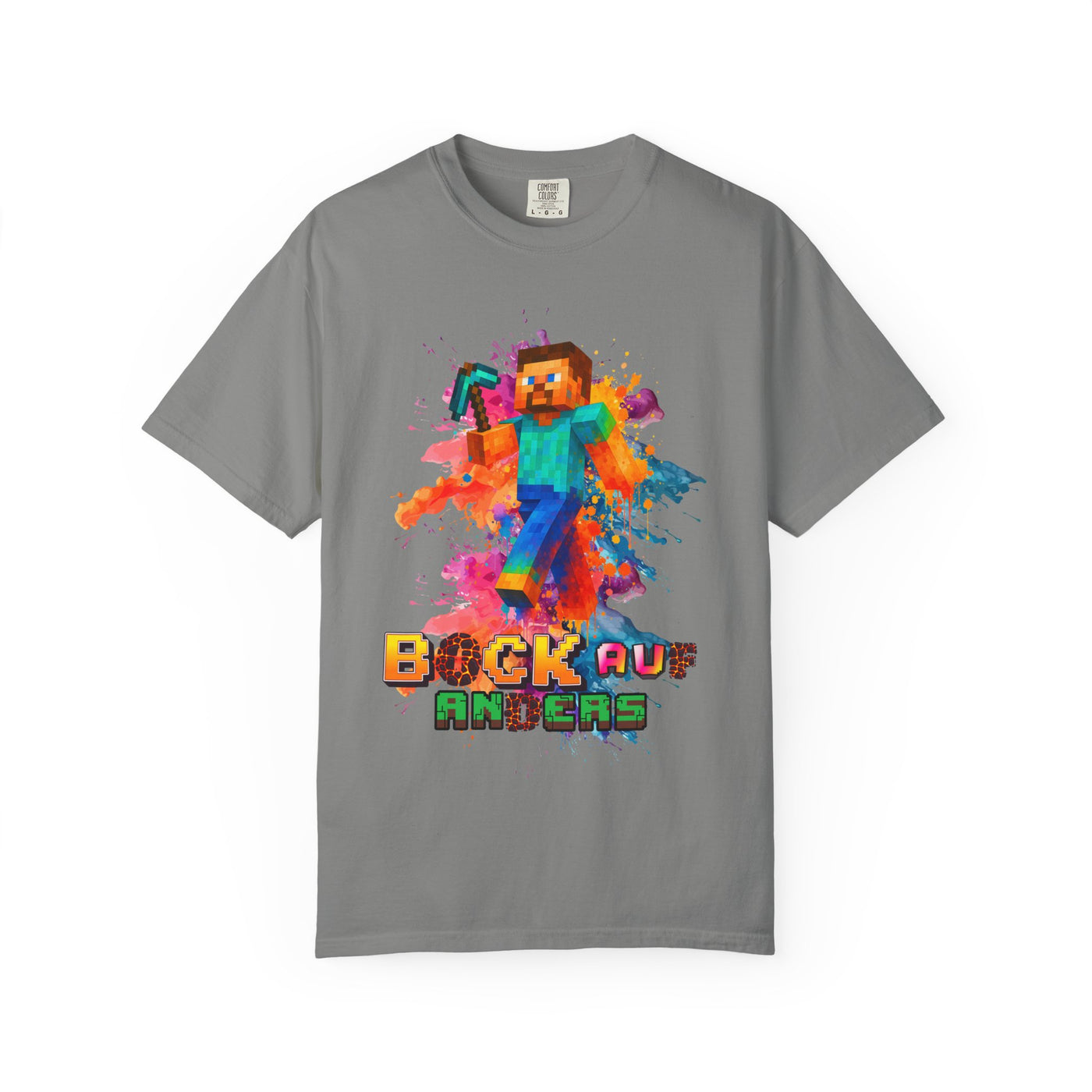 Colorful Gamer T-Shirt - Back auf Anders Minecraft Design