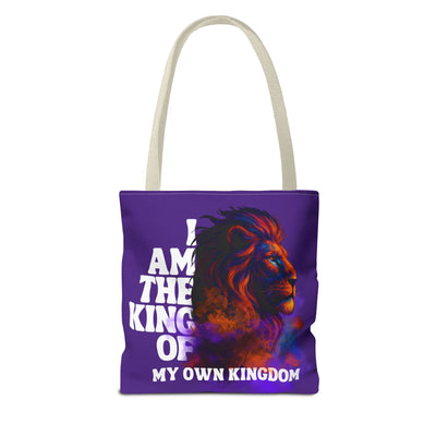 Regal Lion Tote Bag - I Am the King of My Own Kingdom, Canvas Bag,