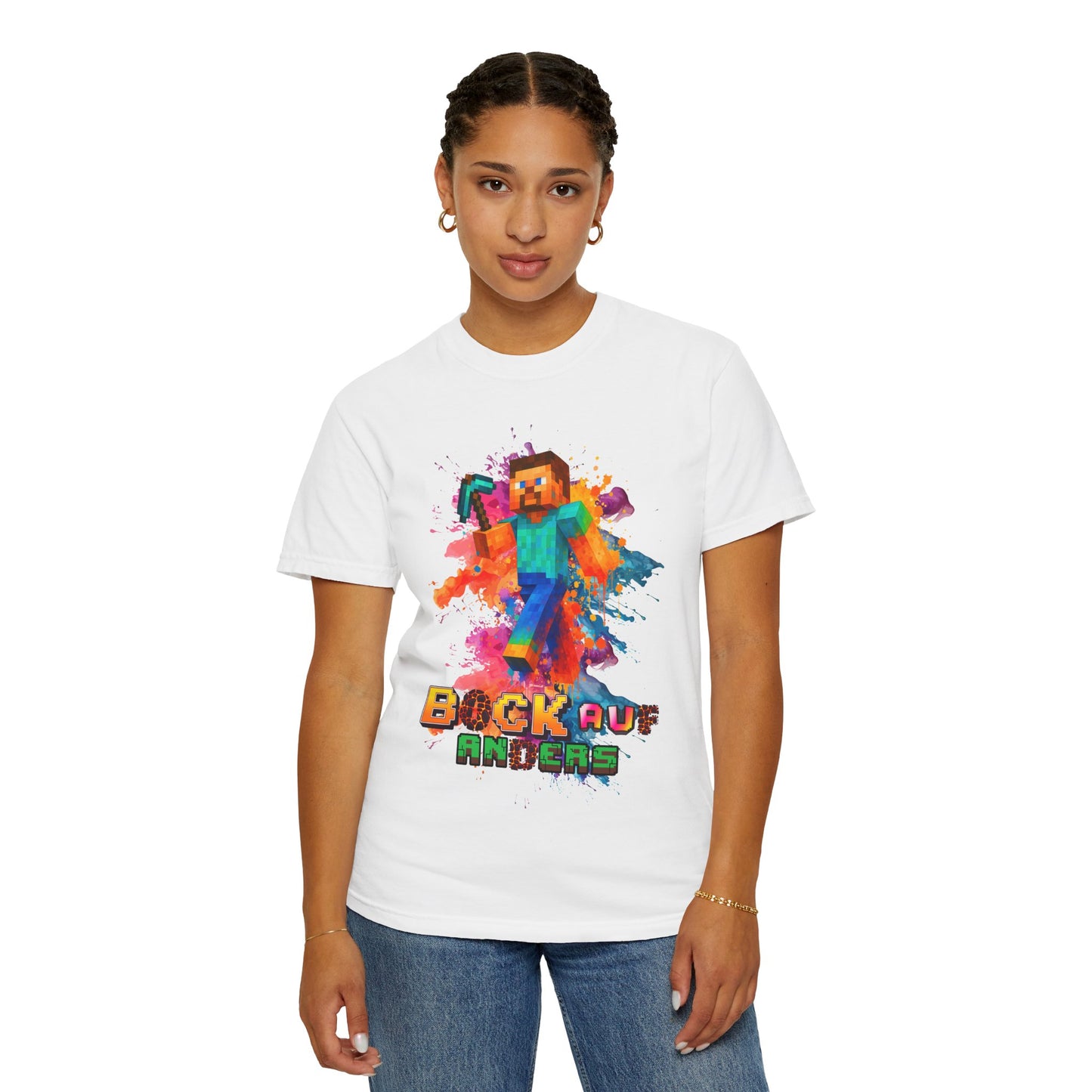 Colorful Gamer T-Shirt - Back to Different Minecraft Design