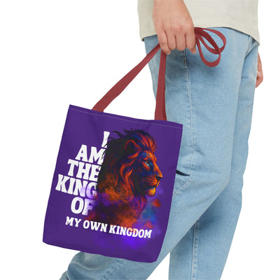 Regal Lion Tote Bag - I Am the King of My Own Kingdom, Canvas Bag,
