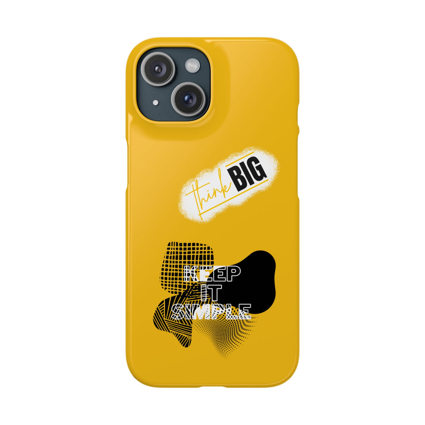 Handyhülle gelbe - Yellow Snap Case - 'Think BIG' for Motivated Individuals