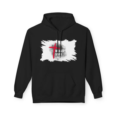 Faith-Inspired Hoodie: Blessed, Saved, Loved - Christian JESUS