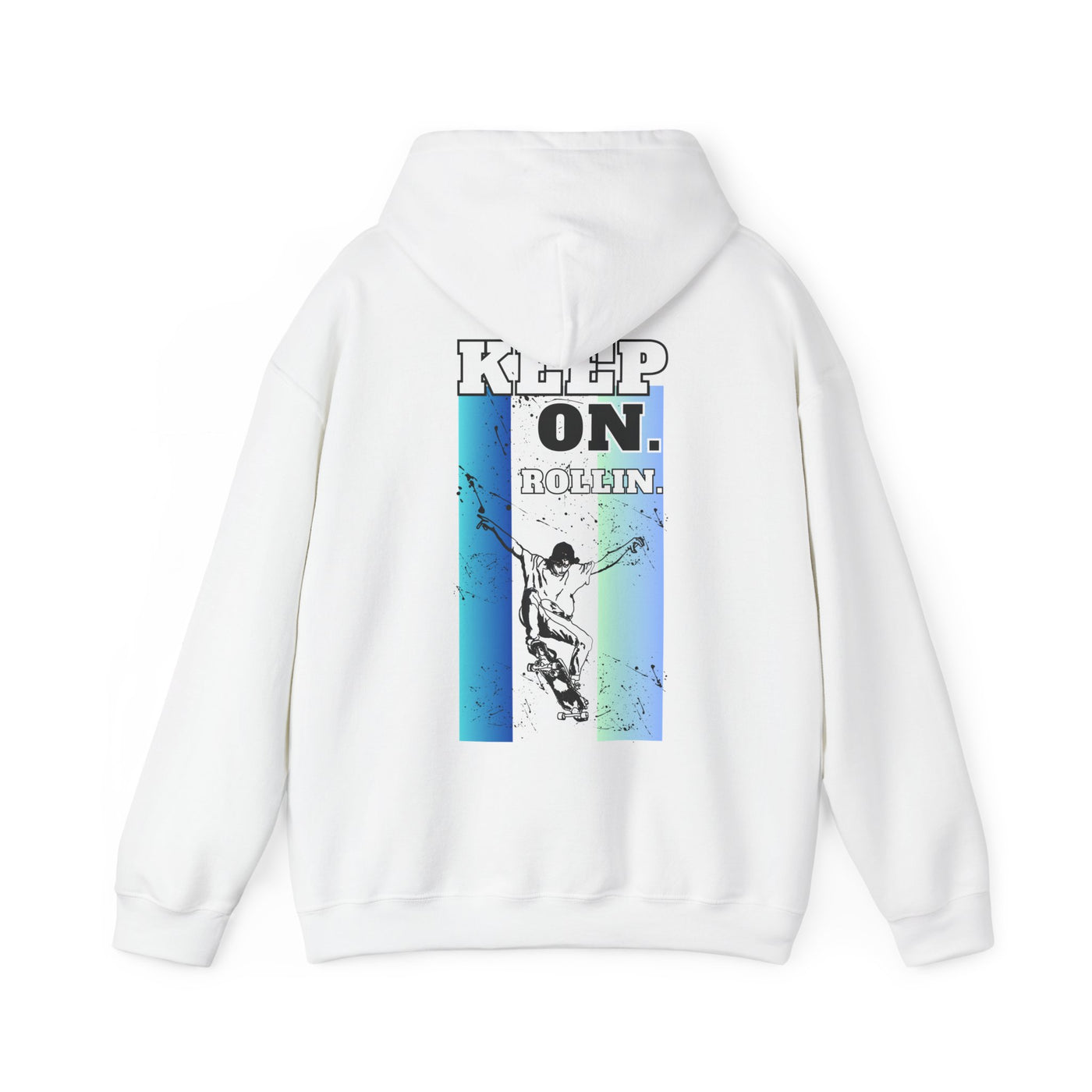 Skateboarding Warmup Hoodie - 'Skate Fall Get Up Ride Repeat' Design