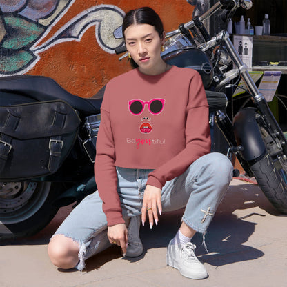 Chic Cropped Sweatshirt - Be You, Be Beautiful, Trendy Apparel, Gifts for Her, Casual Style, Fashion Statement