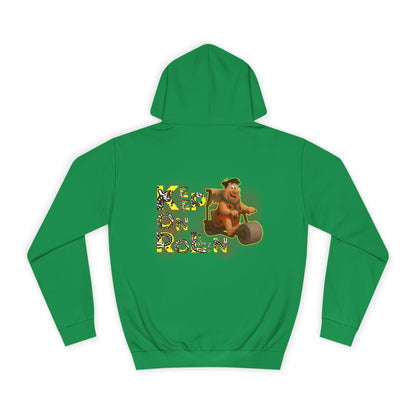 'Keep On Rollin' Design Unisex College Hoodie Flintstones Feuerstein