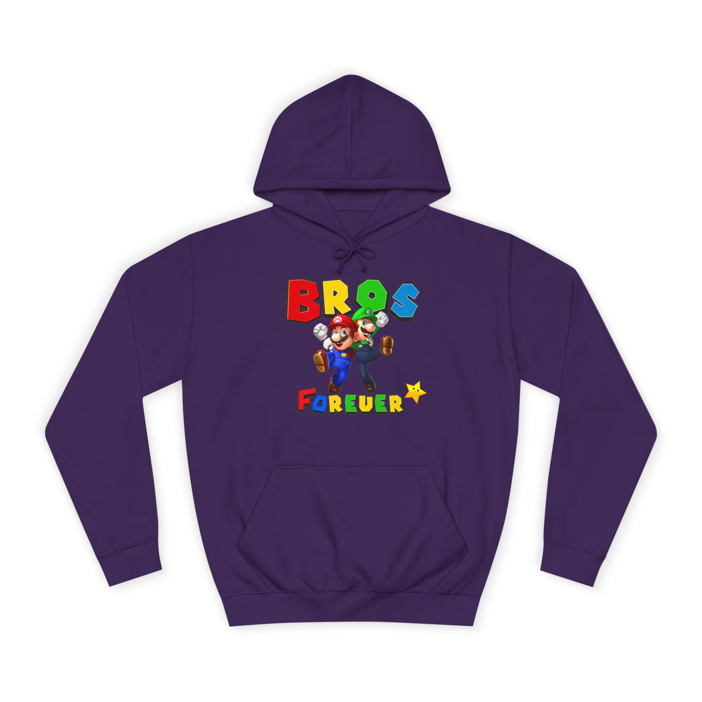Super Bros College Hoodie, Unisex Gaming Hoodie