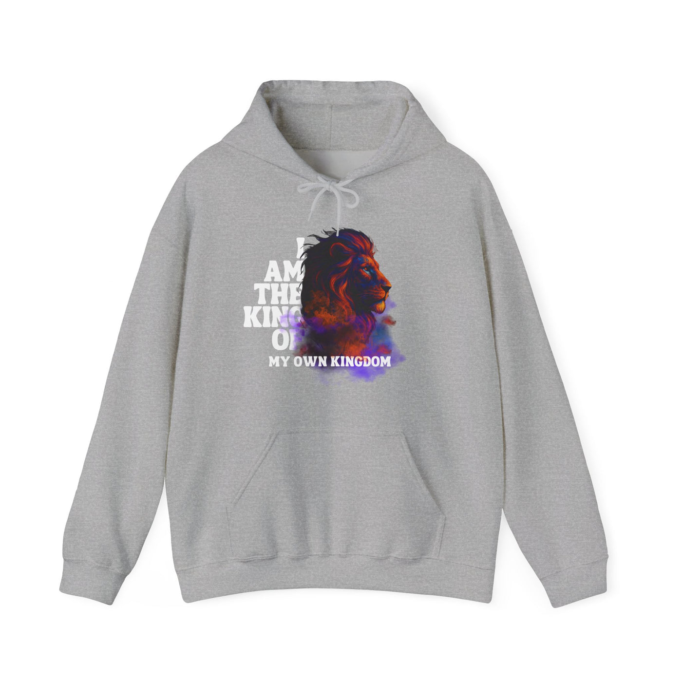 Inspirational Lion Hoodie "i am the king of my kingdom"