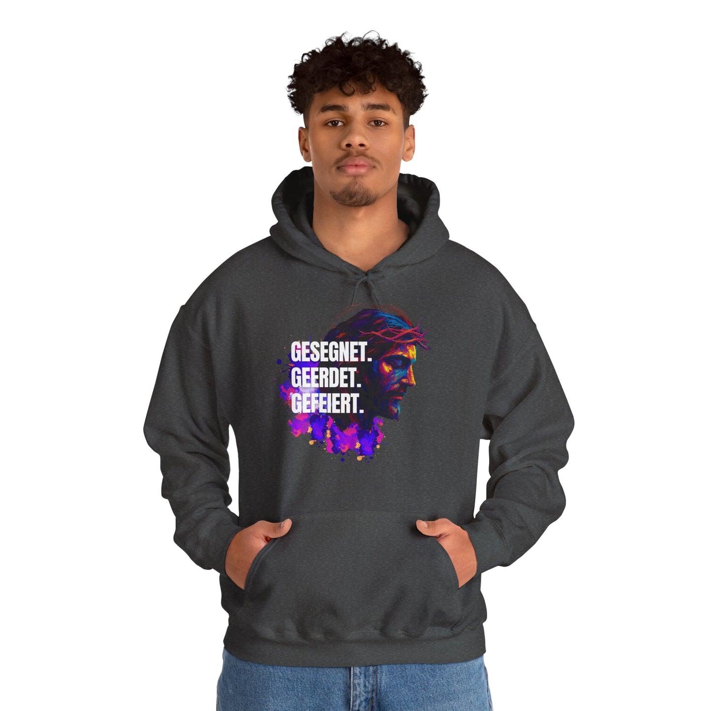 Jesus Colorful - with saying Blessed- Grounded - Celebrated