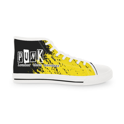 Trendy high top sneakers "louder than manowar" sneakers