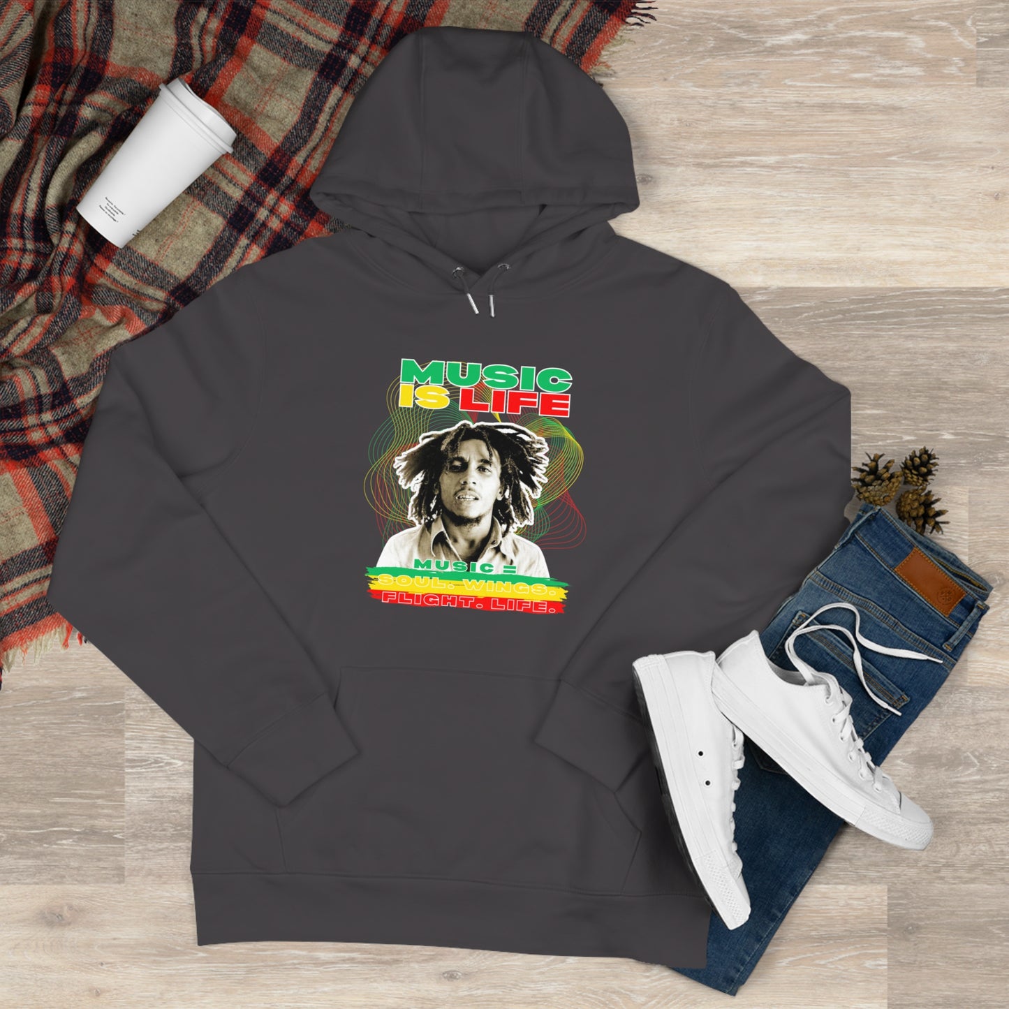 Music Is Life King Hooded Sweatshirt | Perfect for music lovers
